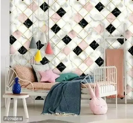 Designer Pink Black Vinyl Wall Stickers Wallpaper-thumb3