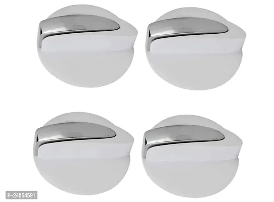 Doctorspare Round Plastic Knob For Lg Semi Automatic Washing Machine (White) - 4 Pieces Set-thumb0