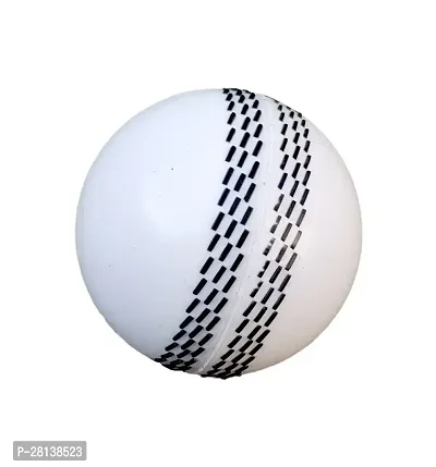 BOLDUP Rubber Synthetic Cricket Ball i10 Cricket Synthetic Ball, Best Practice Poly Hard Balls - Indoor  Outdoor Training (WHITE BALL 1 Pc)-thumb0