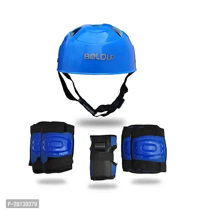 BOLDUP Skating and cycling  Protective kit for men and women Blue Helmet-thumb0