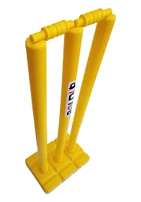 BOLDUP Cricket Plastic Wicket set For Men And Women  Yellow 1 set-thumb1