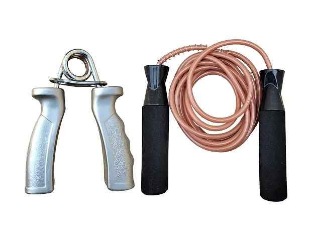 Boldup Combo of  Steel Wire  Skipping Rope and Handgrip