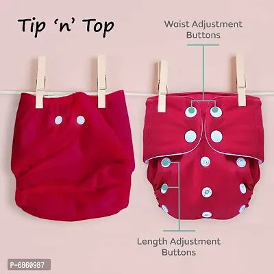 Tip n Topreg; Cloth Diapers for Babies Reusable and Adjustable (2 diapers + 4 inserts)-thumb2