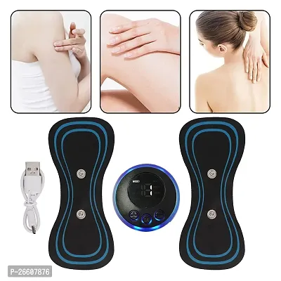 Full Body Mini Butterfly TENS Massager with 8 Modes, 19 Levels Electric Rechargeable Portable EMS Patch for Shoulder(PACK OF 1)-thumb0