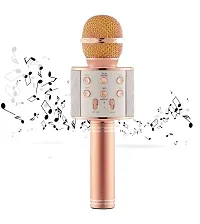 WS-858 Wireless Bluetooth Handheld Microphone Stand Karaoke Mike with Speaker Audio Recording for Cellphone(pack of 1)-thumb3