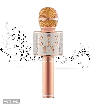 WS-858 Wireless Bluetooth Handheld Microphone Stand Karaoke Mike with Speaker Audio Recording for Cellphone(pack of 1)-thumb4
