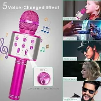 WS-858 Bluetooth Karaoke Wireless Microphone Condenser with Stand and Audio Recording Mic PACK OF 1-thumb1