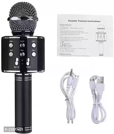 WS-858 Bluetooth Karaoke Wireless Microphone Condenser with Stand and Audio Recording Mic PACK OF 1-thumb4