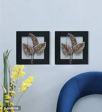 Trendy Metal And Mdf Motif Wall Frame Showpiece - Decorative Items For Home Set Of Two