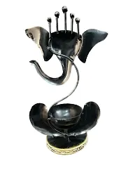 Handicrafy Iron Ganesha Decorative T-Light Candle Holder-thumb2