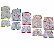 Ragini New Born Baby Poly-Cotton Light Wight T-Shirt and Matching Shorts Combo (Multicolor, 0-6 Months) -Pack of 10-thumb2