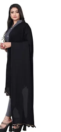 Sapphire Fashion - Black Cutting Sequence lace Dupatta-thumb2