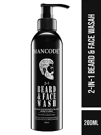 MAN CODE Beard  Face Wash For Men Deep Impact Intense Clean 2 In 1 Beard Mooch  Face Wash Enriched With Aloe Vera Neem Oil Vitamin E  Menthol, 200ml (Pack Of 1)-thumb1