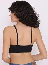 Comfortable Stretchy  Cotton | Comfy-Breathable Beginners Bra  Super Soft Material | Pack of 4 (Blk, Wht,, Crm, Gry)-thumb2