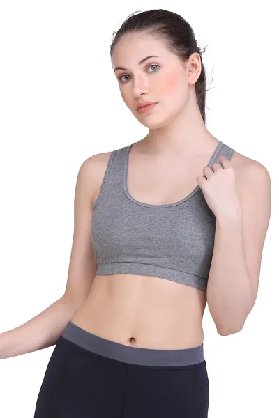 Stylish Solid Sports Bra For Women