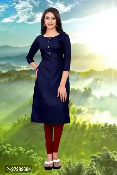 Classic Cotton Solid Kurti for Women