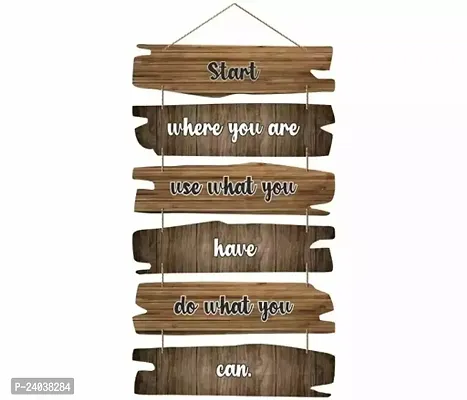 Wallfly Positive Quotes Wooden Wall Hanging For Home Decor 31 Inch X 12 Inch