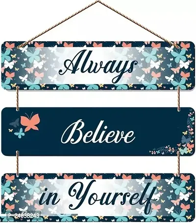 Wallfly Positive Quote Decorative Wooden Wall Hanging For Home Decor Item