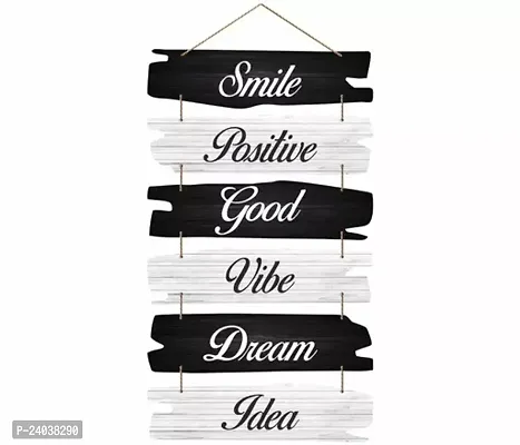 Wallfly Positive Quotes Wooden Wall Hanging For Home Decor 31 Inch X 12 Inch