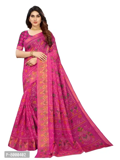 JULEE Women's Cotton Printed Saree Maitri Rani-thumb0