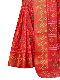 JULEE Women's Cotton Printed Saree Maitri Red-thumb4