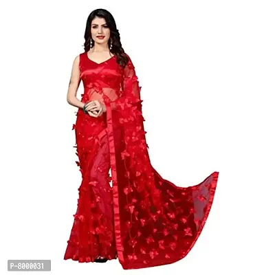 Buy JULEE Women's Net Saree With Blouse Piece (Titli Saree Pink-New_Pink)  Online In India At Discounted Prices