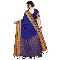 JULEE Women Cotton Silk Saree With Unstitched Blouse Piece (JANKAR BLUE-JUL16_Blue)-thumb1