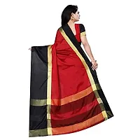 JULEE Women's Woven Cotton Silk Saree With Unstitched Blouse Piece (AURA SAREE RED -JUL03_Red)-thumb1