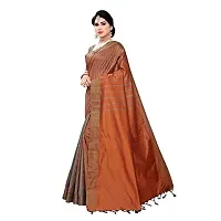 JULEE Women's Cotton Silk Striped Saree Paithani Chiku-thumb2