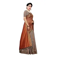 JULEE Women's Cotton Silk Striped Saree Paithani Chiku-thumb3