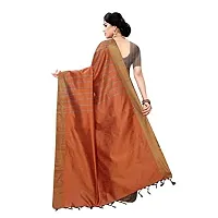 JULEE Women's Cotton Silk Striped Saree Paithani Chiku-thumb1