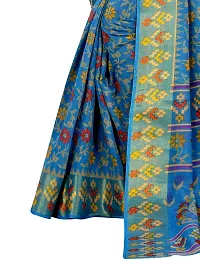 JULEE Women's Cotton Printed Saree Maitri Sky-thumb3