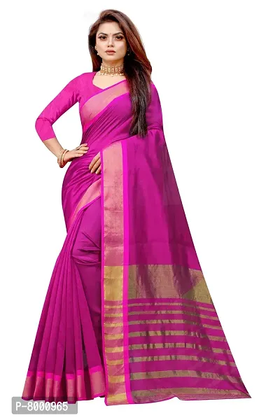 JULEE Women's Cotton Silk Woven Saree Mastani Weaving Pink