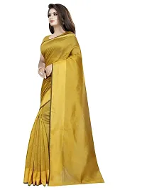 Julee Women's Cotton Silk Woven Saree (Lagdi Patta Mustard_Free Size)-thumb2