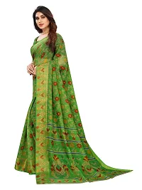 JULEE Women's Cotton Printed Saree Maitri Green-thumb2