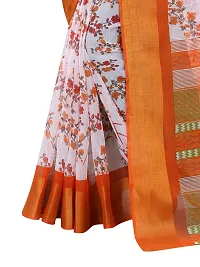 JULEE Women's Cotton Printed Saree Dhanvel Orange-thumb4