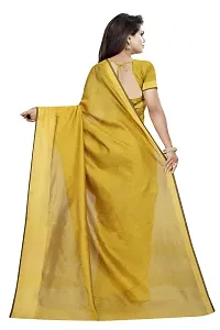 Julee Women's Cotton Silk Woven Saree (Lagdi Patta Mustard_Free Size)-thumb1