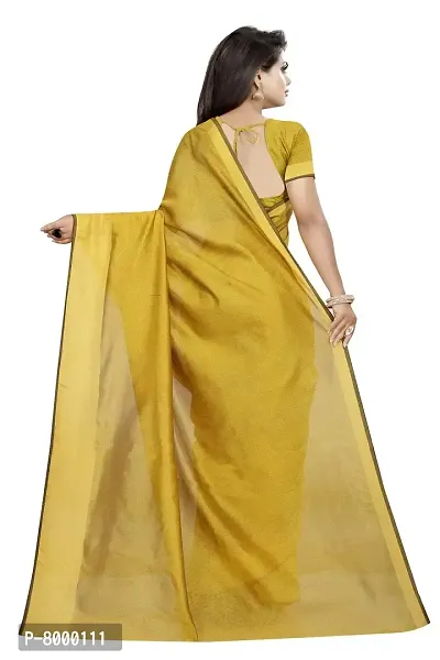 Julee Women's Cotton Silk Woven Saree (Lagdi Patta Mustard_Free Size)-thumb2