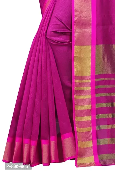 JULEE Women's Cotton Silk Woven Saree Mastani Weaving Pink-thumb4