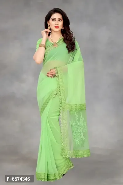 Georgette Embroidered Saree-thumb0