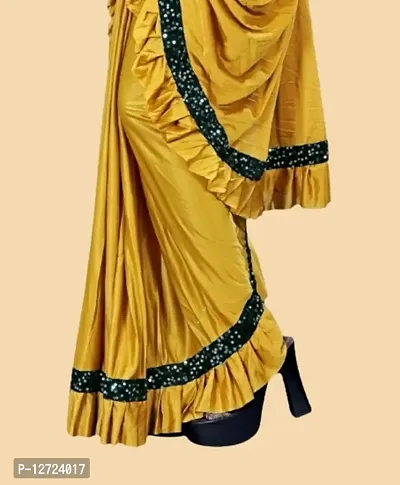 Womens Ready to Wear Lycra Squence Embroidered Saree-thumb4