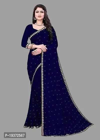 Womens Lycra Embroidered Saree