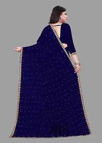 Womens Lycra Embroidered Saree-thumb4