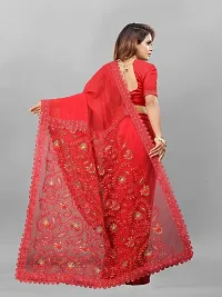 Womens Georgette Embroidered Saree-thumb4
