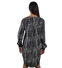 Women's Casual Full Sleeve Rayon Printed Western Shirt Dress-thumb1