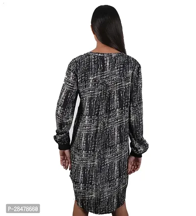 Women's Casual Full Sleeve Rayon Printed Western Shirt Dress-thumb2