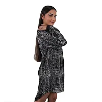 Women's Casual Full Sleeve Rayon Printed Western Shirt Dress-thumb2