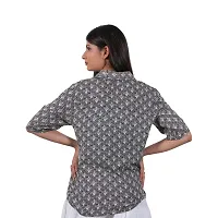 Stylish Women Casual Half Sleeve Printed Cotton Shirt-thumb3