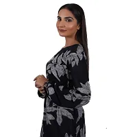 Stylish Women Casual Printed Full Seelve Above Knee Length Shirt Dress-thumb1