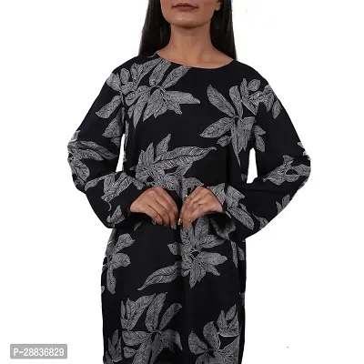 Stylish Women Casual Printed Full Seelve Above Knee Length Shirt Dress-thumb5